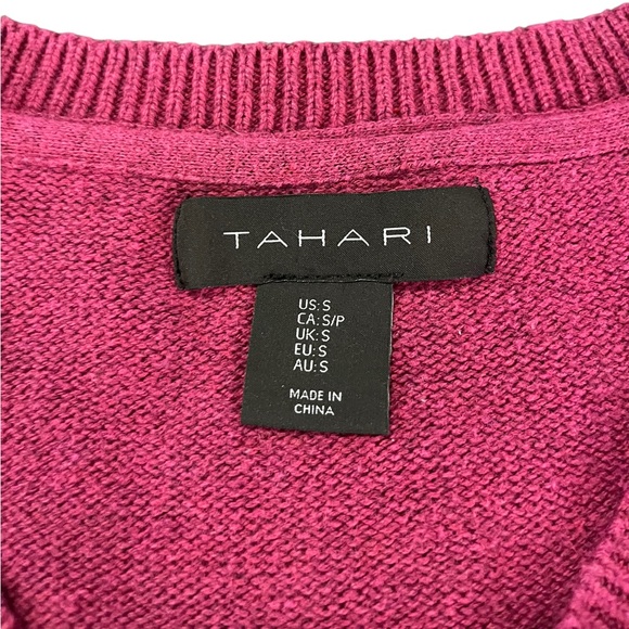 Tahari Pink V-Neck Sweater | Women's S - Picture 4 of 7